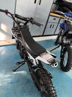 RFZ Racing Dirt Bike Black White Adjustable Integrated Footrest