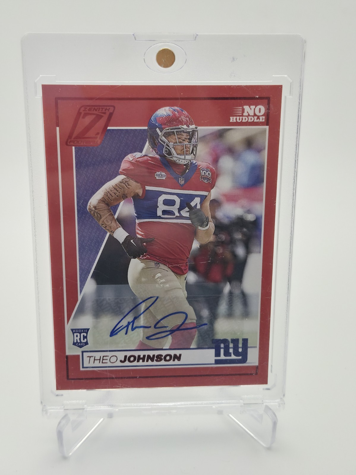Theo Johnson Panini Zenith #191 Autograph No Huddle