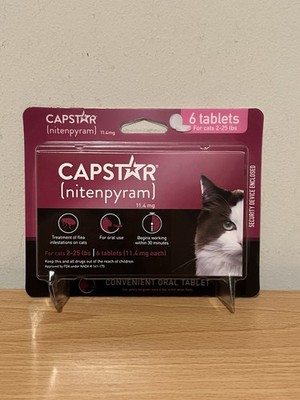 Cap s-tar Nitenpyram 11.4mg 6 Tablets For Cats 2-25 LBS EXPIRES 2027+