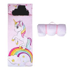 Einhorn Schlafsack Kinder Doppelter Rei&szlig;verschluss Weich Warm Faltbar Fantasievo