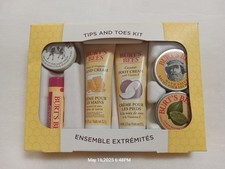 Burt's Bees Tips Toes Gift Set, Hand, Foot, Cuticle Cream, Hand Salve, Lip Bal