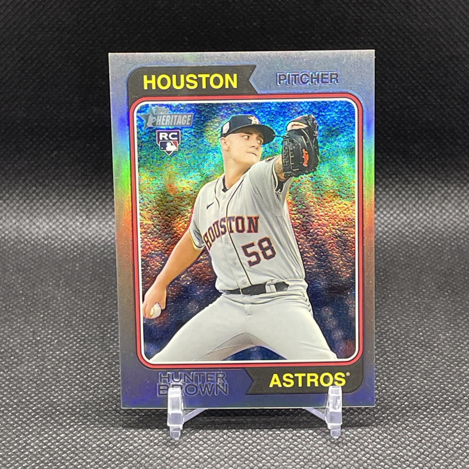 2023 Topps Heritage Hunter Brown Rookie Chrome Silver Refractor /374 Astros #316