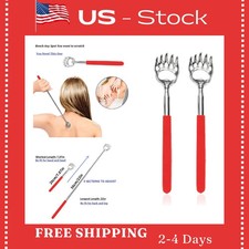 2PCS Back Scratchers, Bear Claw Shaped Extendable Metal Retractable Telescopic H