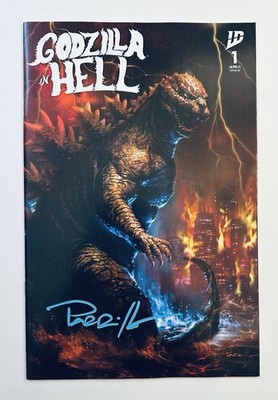 GODZILLA IN HELL #1 Signed LUCIO PARRILLO W/ CoA EXCLUSIVE TRADE VARIANT LTD 500