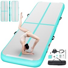 FBSPORT 10ft Inflatable Air Gymnastics Mat Training Mats 4 inches Thickness G...