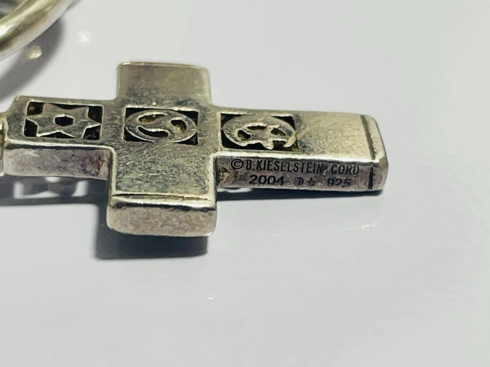 Barry Kieselstein Cord 2004 Multi Faith Cross Sterling Silver Chain Bracelet  - Image 3 of 4