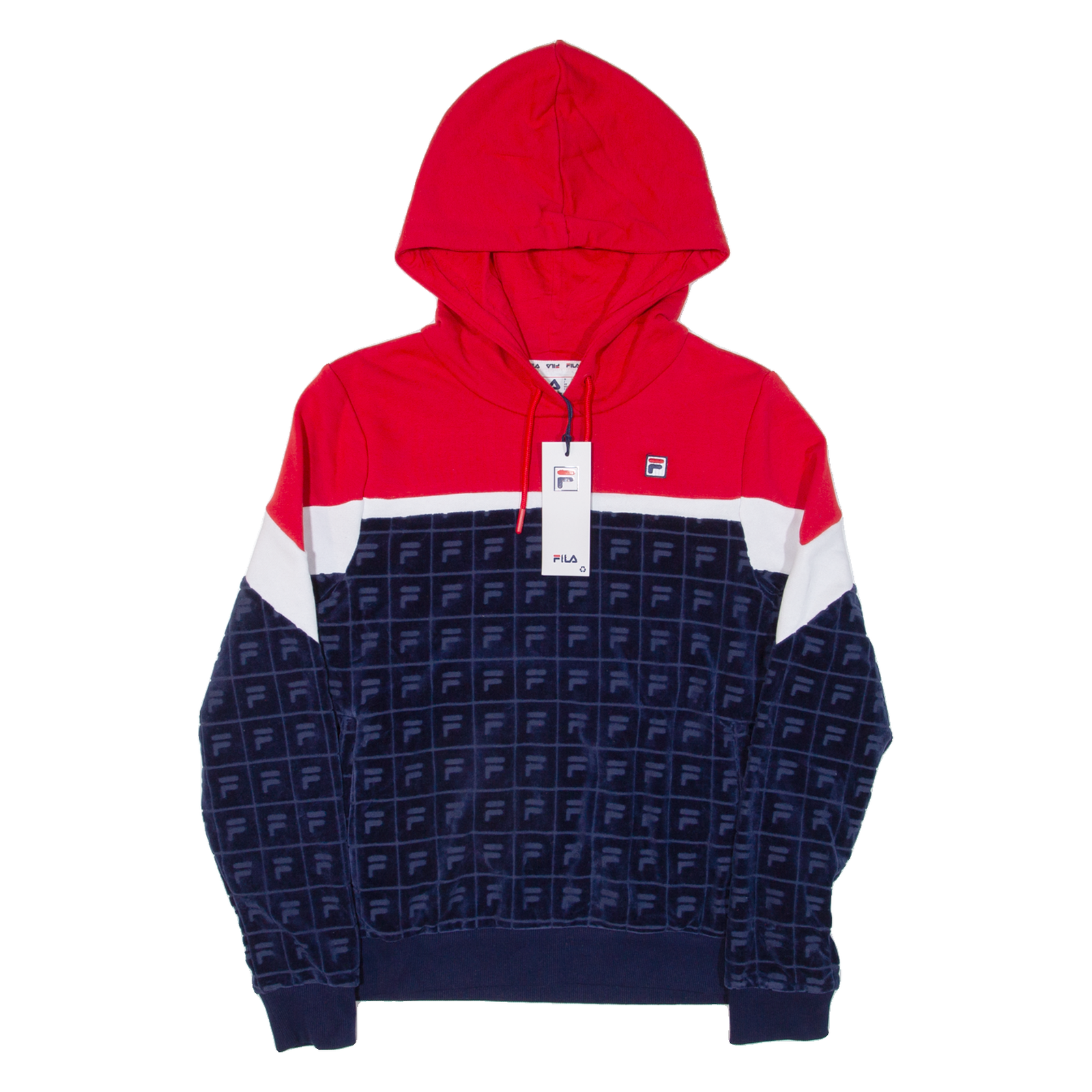 FILA Felpa con Cappuccio Uomo Blu S