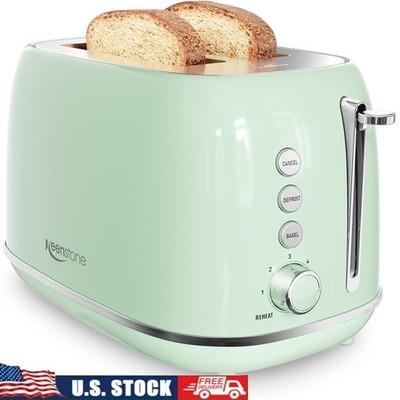 Stainless Steel Toaster W/ Shade Settings Extra Wide Slots Bagels Bread New