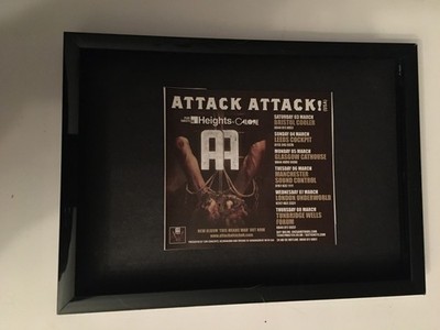 ATTACK ATTACK-2012 UK TOUR-framed original advert
