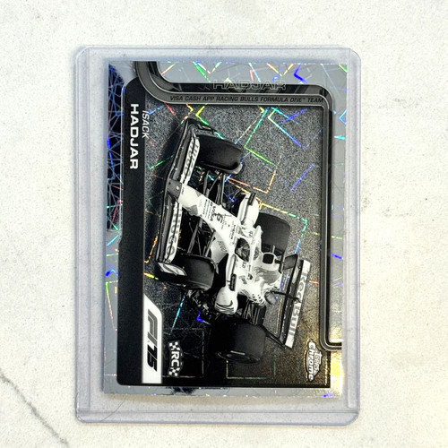 2025 Topps Chrome Formula 1 F1 #84 ISACK HADJAR Black & White Lazer Refractor Rc