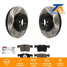 Front Coated Drilled Slotted Disc Brake Rotors And Ceramic Pad Kit For BMW X3 X4