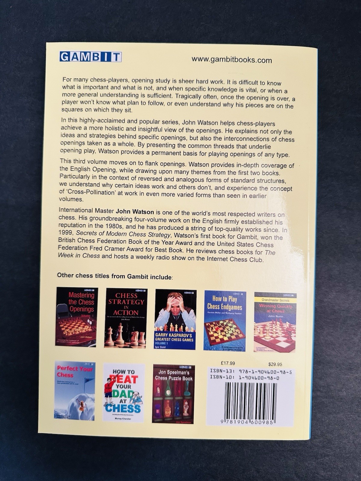 Mastering the Chess Openings by John Watson (2008, Trade Paperback) for ...