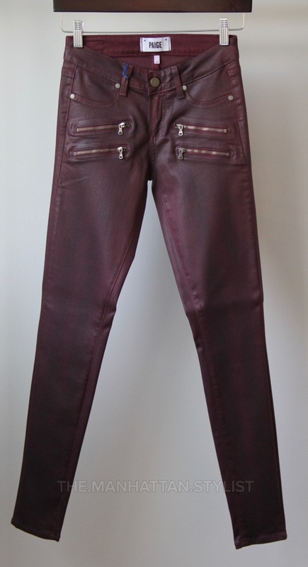 PAIGE - Women - Denim Edgemont Skinny Jeans in Shiraz Silk Coating - Size 25 NWT