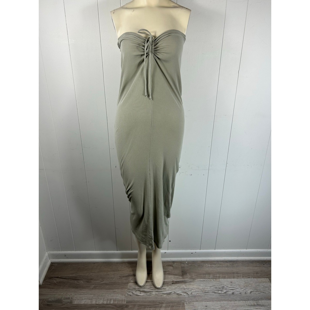 olive green skims dress Сукня Skims Soft Lounge Long Slip Dress Military Green main image 0