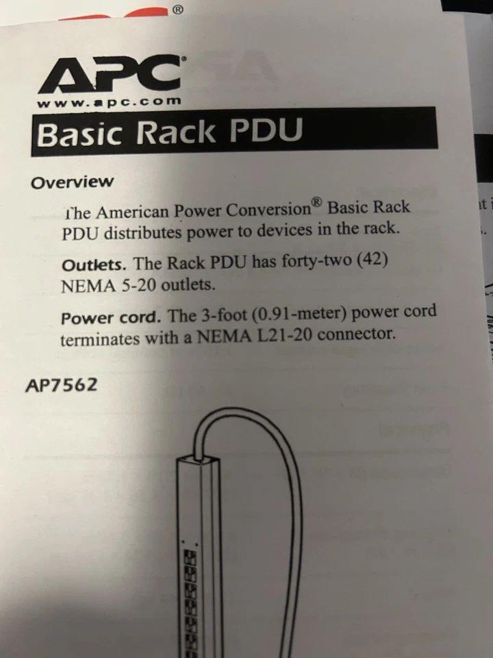 APC Basic Rack PDU Model AP 7562 - Image 2 of 4