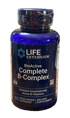 Life Extension BioActive Vitamin B Complex Complete 60 Capsules EXP 01/27