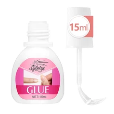 Super Strong Nail Glue for Press On Nails, 15ml Brush On Nail Glue for Acrylic N