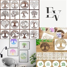 16 Pack Tree of Life Stencils - 6x6 Inch Reusable Templates for Creative Art
