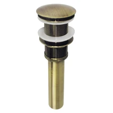 Kingston Brass EV8313 Coronet Push Pop-Up Bathroom Sink Drain Without Overflow,