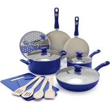 GreenLife Soft Grip 23 Piece  Cookware Pots and Frying Saucepans Set deal