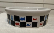 "Good Cat" Universal Food Dish by Riviera Van Beers for Signature Stoneware 4.5"