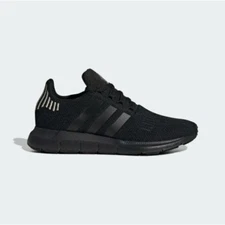 Adidas Originals Womens 6 Black Swift Run Athletic Sneaker Shoes Lace Up