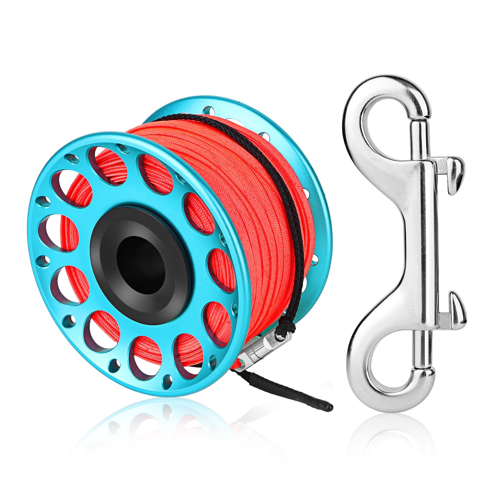 Scuba Diving Reel, Large Spinning Spool Finger Reel with Double-Ended Bolt Sn...