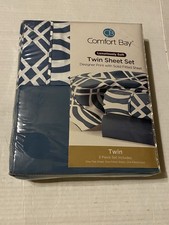 Comfort Bay teal 3 piece twin sheet set luxuriously soft NEW