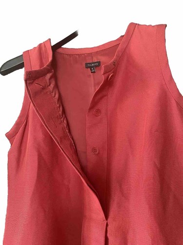 Talbots Women's Button Front Sleeveless Sheath Sun Dress Red Coastal Size 10 - Picture 6 of 10