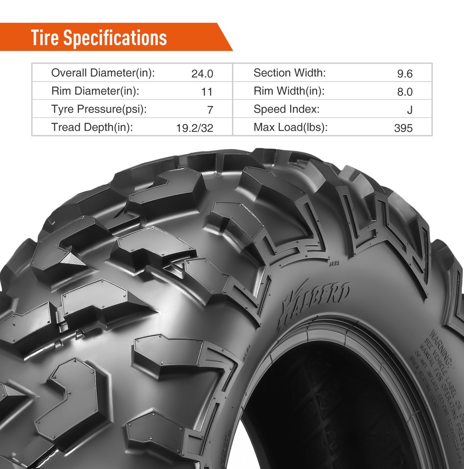 24x1011 ATV Tire 24x10x11 6PR Heavy Duty UTV All Terrain 24X10 11