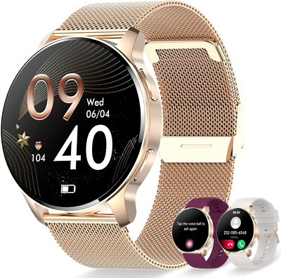 Smartwatch Damen Frauen mit Telefonfunktion Armbanduhr Sportuhr Fitnessuhr
