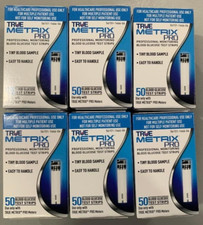 TRUE Metrix PRO Blood Glucose 300 Test Strips 6 Boxes Of 50 Ct Exp 1/28/2027