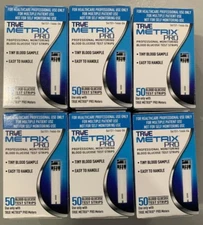 TRUE Metrix PRO Blood Glucose 300 Test Strips (6 Boxes Of 50 Ct) Exp 1/28/2027