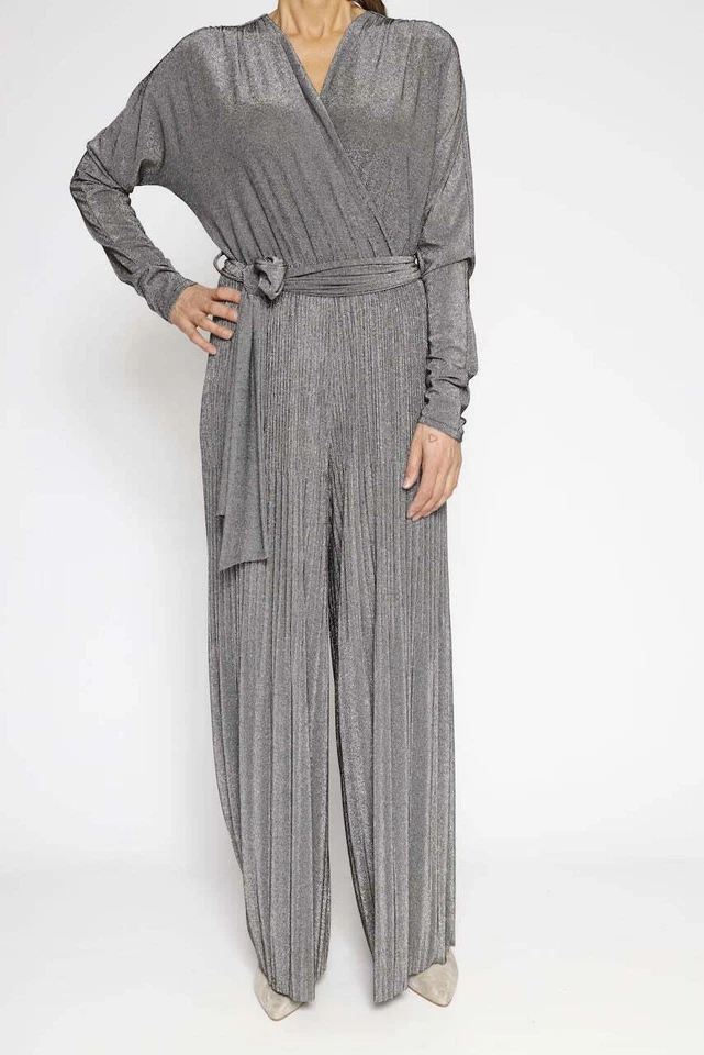 TUTA € 215,00 - 30% TUTA IN LUREX B.YU DONNA BY05236 ARGENTO - Immagine 2 di 4