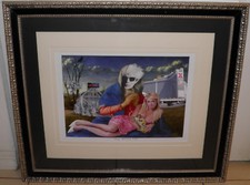 Andy Warhol Paris Hilton POP MOMMA #37 Framed 25x29 Signed Twice Collage Art BIN