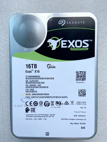 Kompatibel ST16000NM002G Seagate Exos 16TB X16 3.5 512e SAS 12Gbs Enterprise HDD - Bild 1 von 3