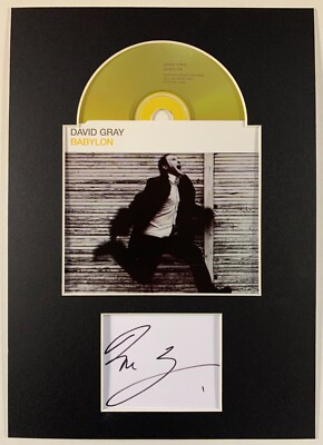 DAVID GRAY - Signed Autographed - BABYLON - Album Display