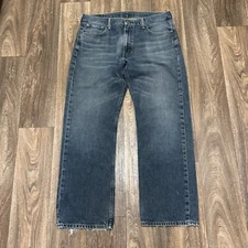 Levi's 569 Jeans Men's 36x34 Dark Wash Loose Straight Fit Baggy Denim Red Tab