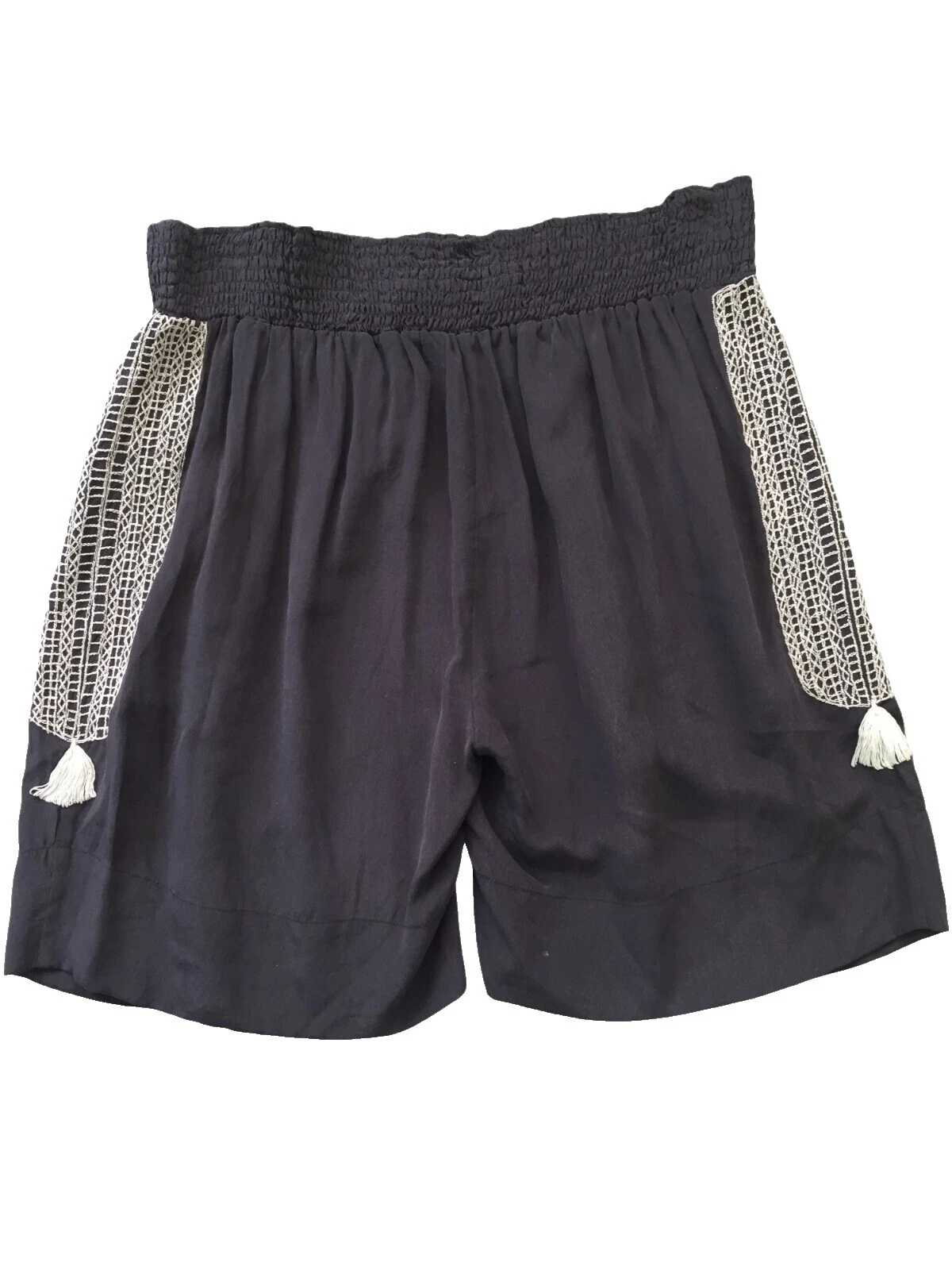 Pantalones cortos de tamaño regular Sólido de Seda para Mujer