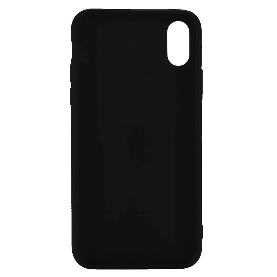 Apple IPHONE X Full Cover Case Silicone Custodia Protettiva per Nero Argento - Immagine 2 di 4
