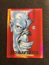 Tombstone 2024 Marvel Masterpieces 92 Platinum #99 Red Prism 303/492