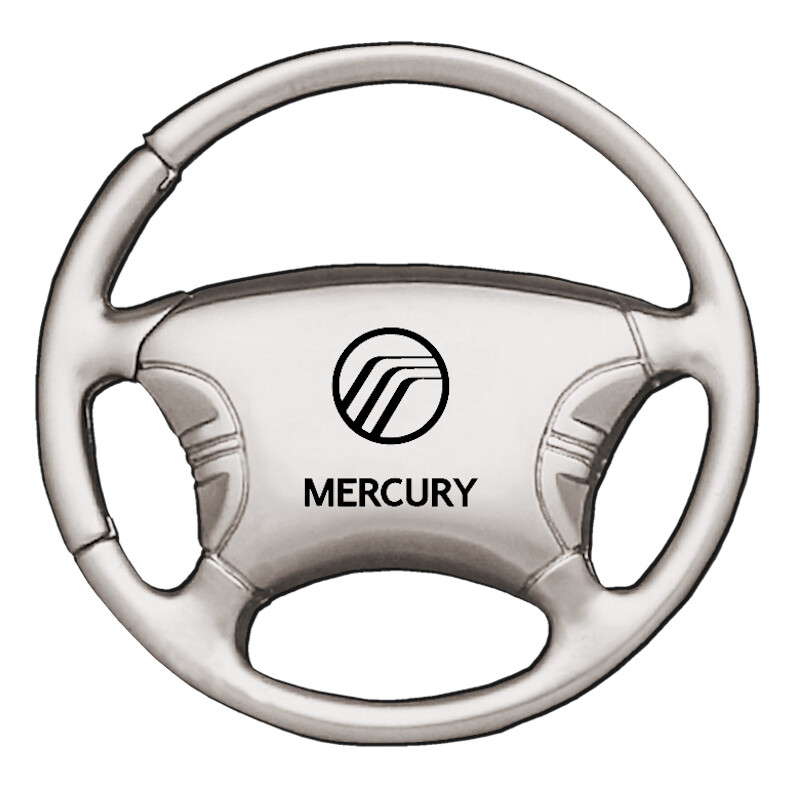 Mercury Steering Wheel Keychain (Chrome)