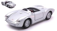 Welly 1/18 Porsche 550 Spyder Silber Modellbau Statisches Modell Diecast