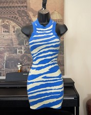 Forever 21 Tiger Striped Mini Dress(Blue)