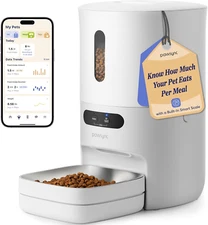 Automatic Cat Feeder, Smart Scale Tracks Your Pet'S Food Intake, App Remote Feed