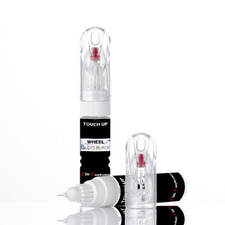 GLOSS BLACK ALLOY WHEEL TOUCH UP PAINT PEN BRUSH FOR SCRATCH CURB DAMAGE ETC