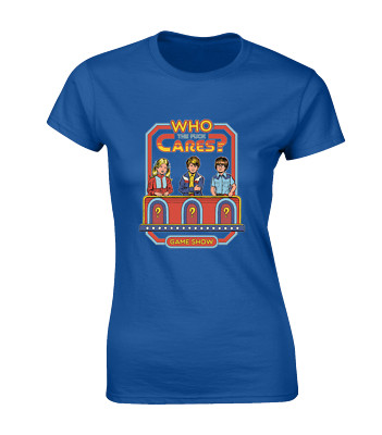 GAMESHOW WHO THE FU*K? DAMEN T SHIRT LUSTIG WITZ UNHÖFLICHES DESIGN RETRO TV TOP NEU