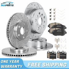 4pcs Front&Rear Drilled Brakes Rotors Ceramic Pads for Lexus GS300 400 430 IS300