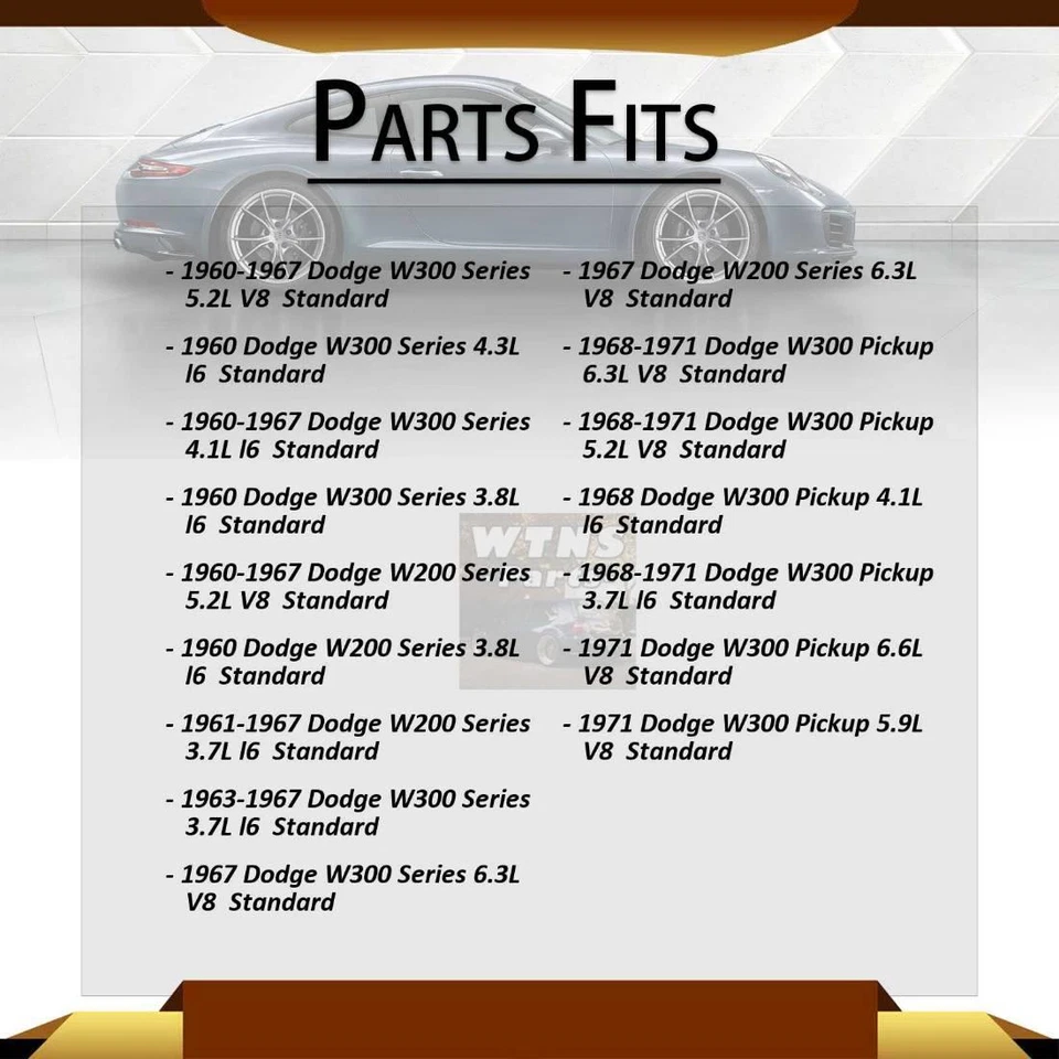 Se adapta a camioneta Dodge W300 1968 1969 1970 GMB eje delantero todas las juntas junta universal Foto 2 de 4
