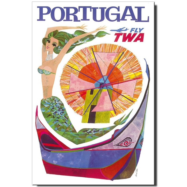 Portugal fridge Lisbon Vintage Poster Portu travel souvenir Algarve eBay